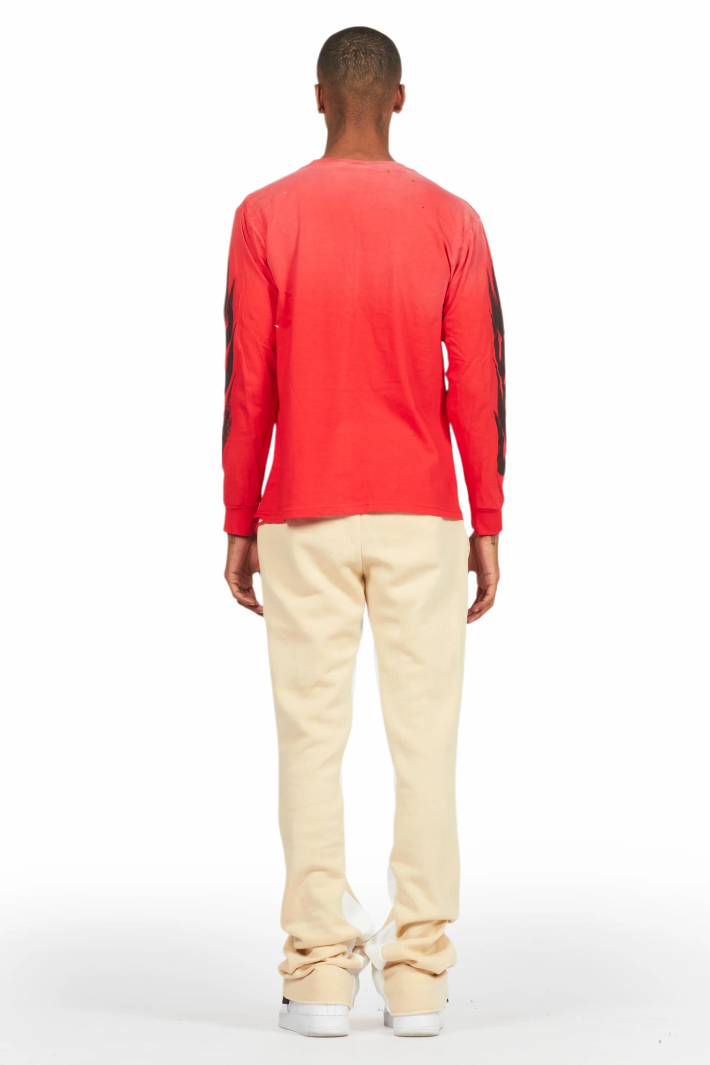 Boaz Red Long Sleeve Graphic T-Shirt