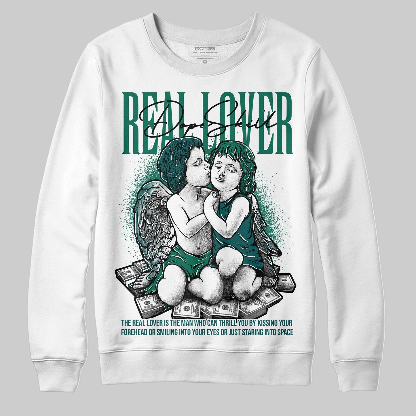 Gel 1130 White Dark Neptune DopeSkill Sweatshirt Real Lover Graphic