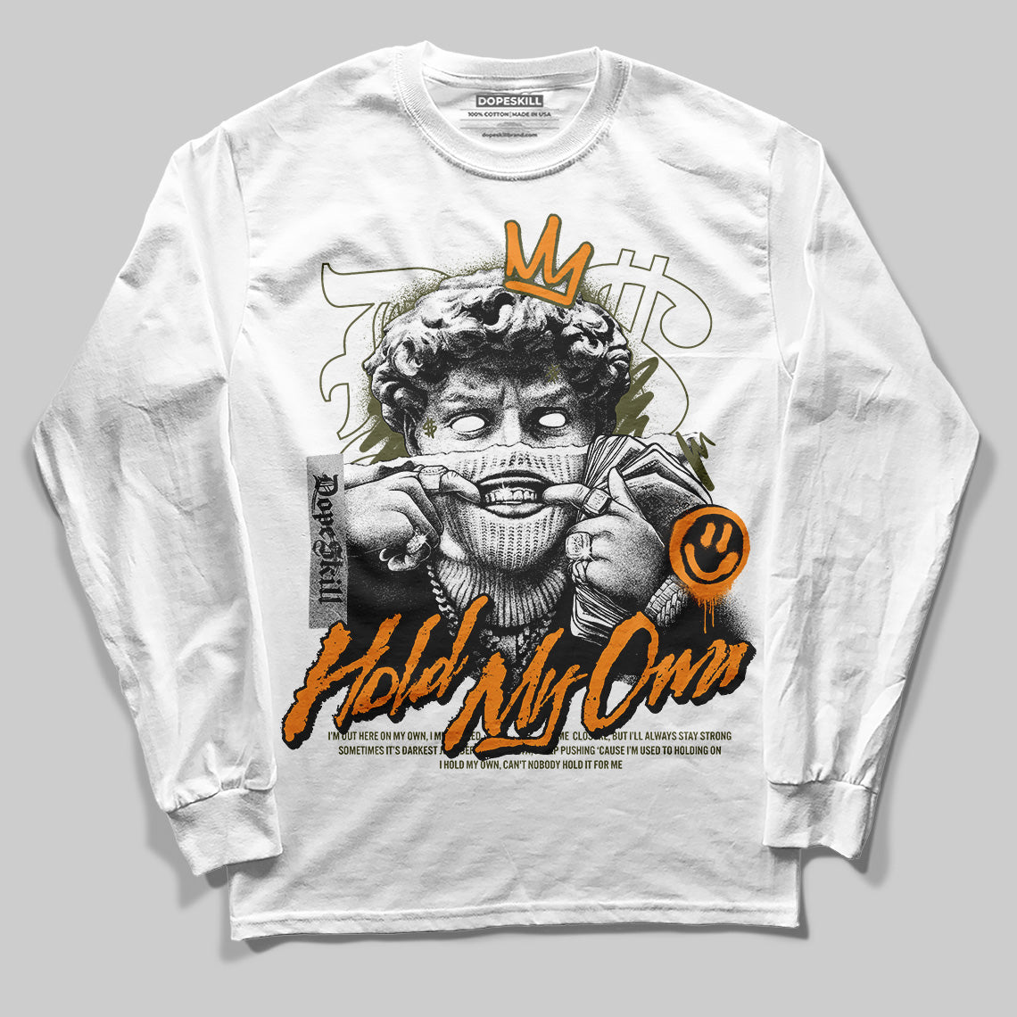 Olive 5s DopeSkill Long Sleeve T-Shirt In My Way Graphic