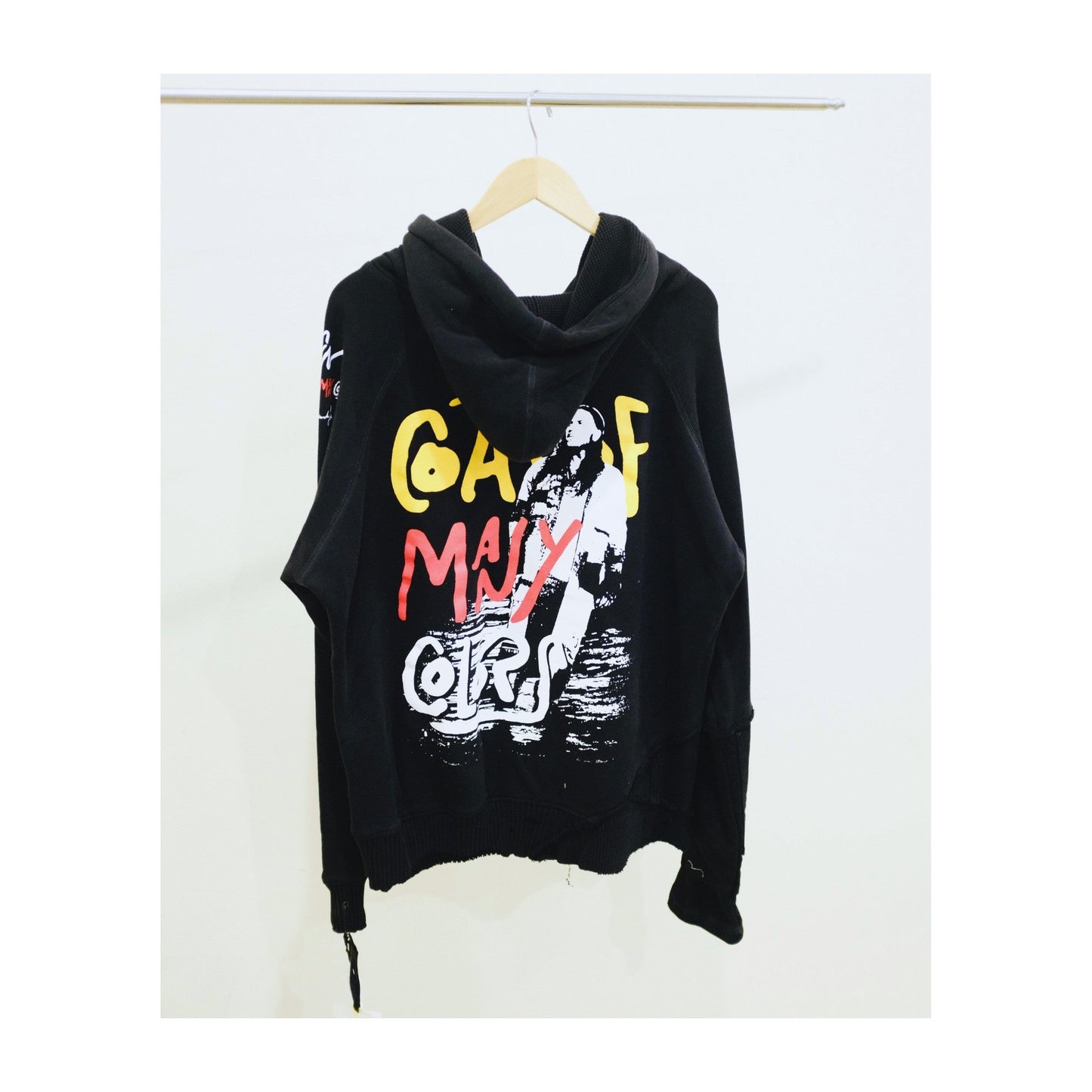 BLACK FRAGMENT HOODIE - Greg Lauren X Brandon Lake Style001