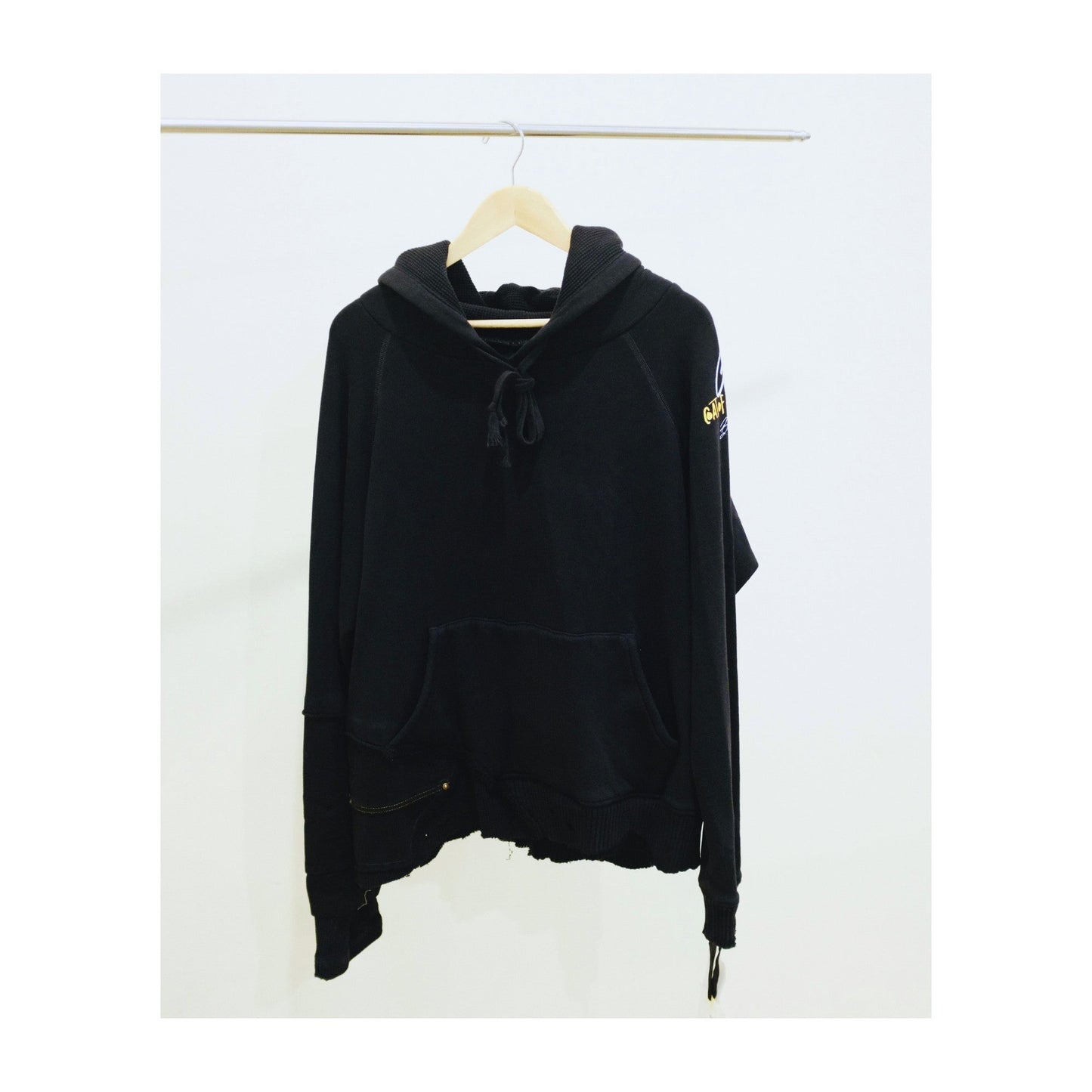 BLACK FRAGMENT HOODIE - Greg Lauren X Brandon Lake Style001