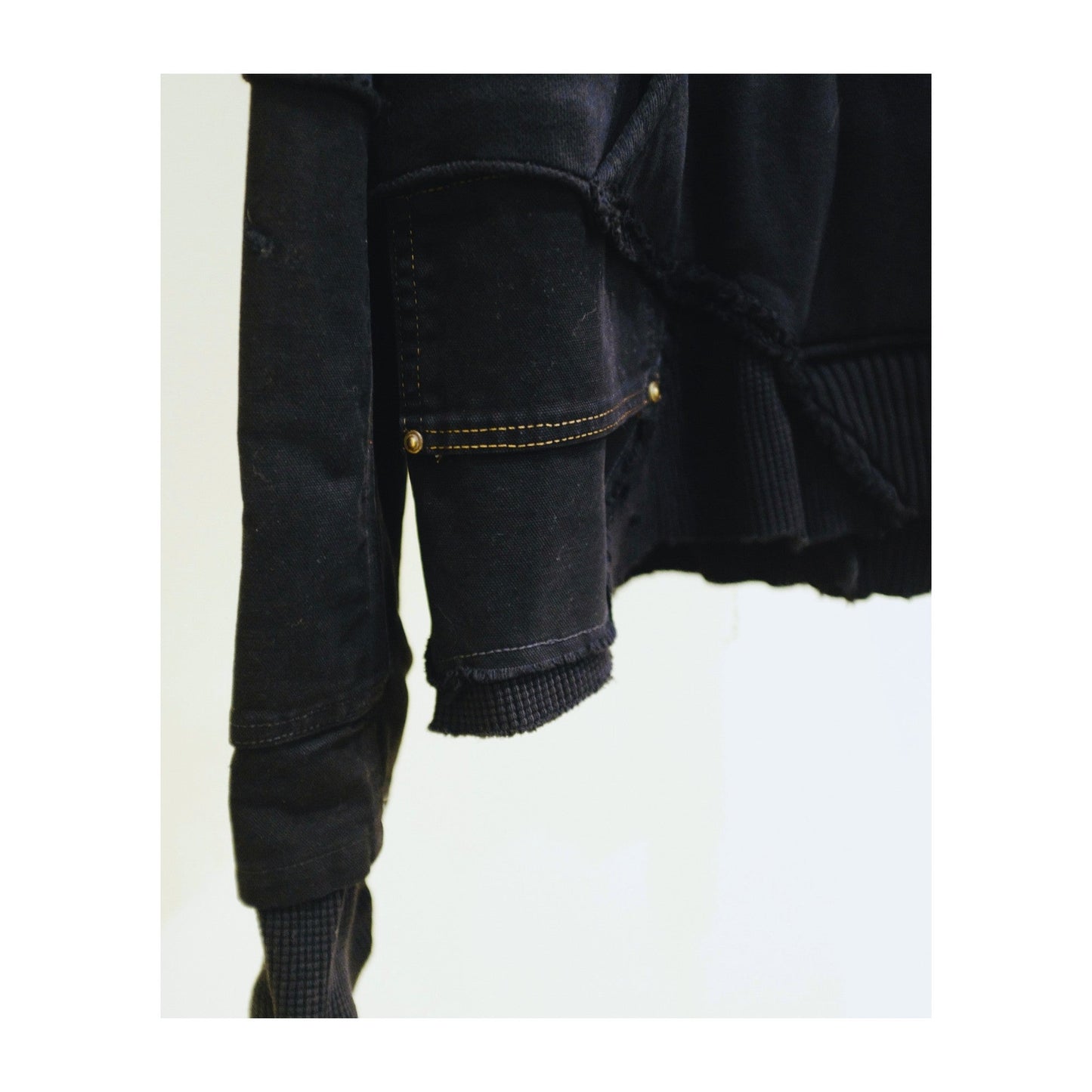 BLACK FRAGMENT HOODIE - Greg Lauren X Brandon Lake Style001
