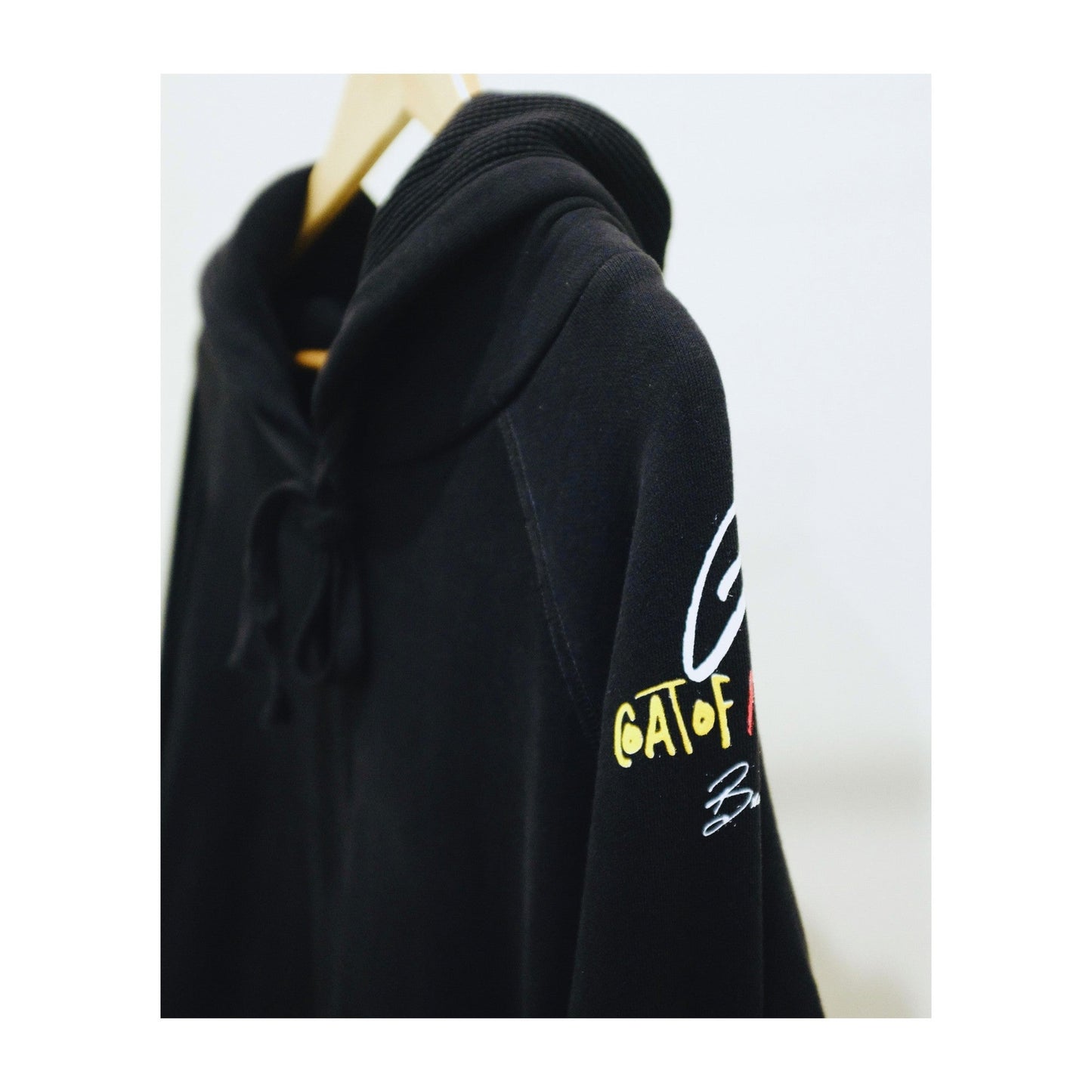 BLACK FRAGMENT HOODIE - Greg Lauren X Brandon Lake Style001