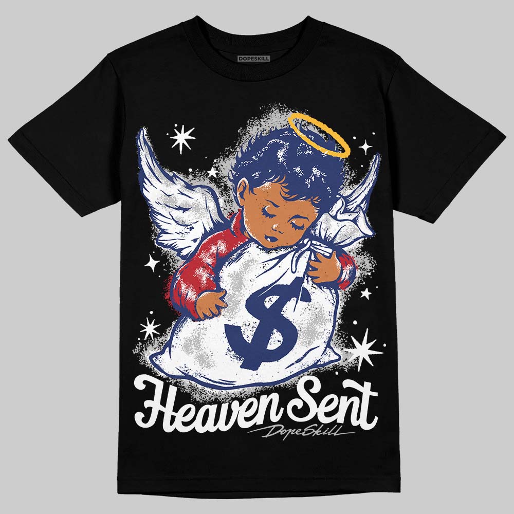 Rare Air Deep Royal Blue 1s DopeSkill T-Shirt Heaven Sent Graphic