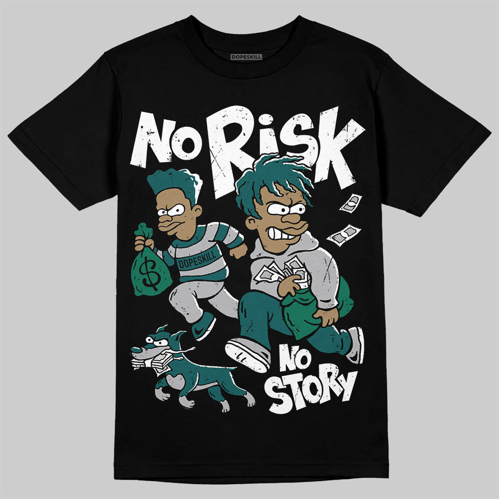 Gel 1130 White Dark Neptune DopeSkill T-Shirt No Risk No Story Graphic