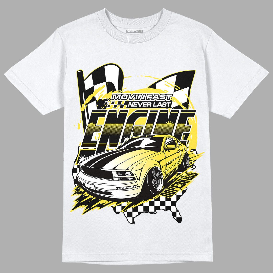 Yellow Snakeskin 11s DopeSkill T-Shirt ENGINE Tshirt Graphic
