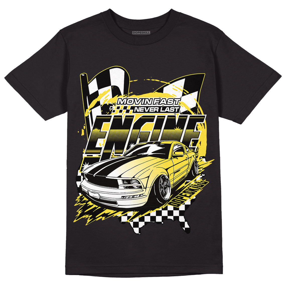 Yellow Snakeskin 11s DopeSkill T-Shirt ENGINE Tshirt Graphic