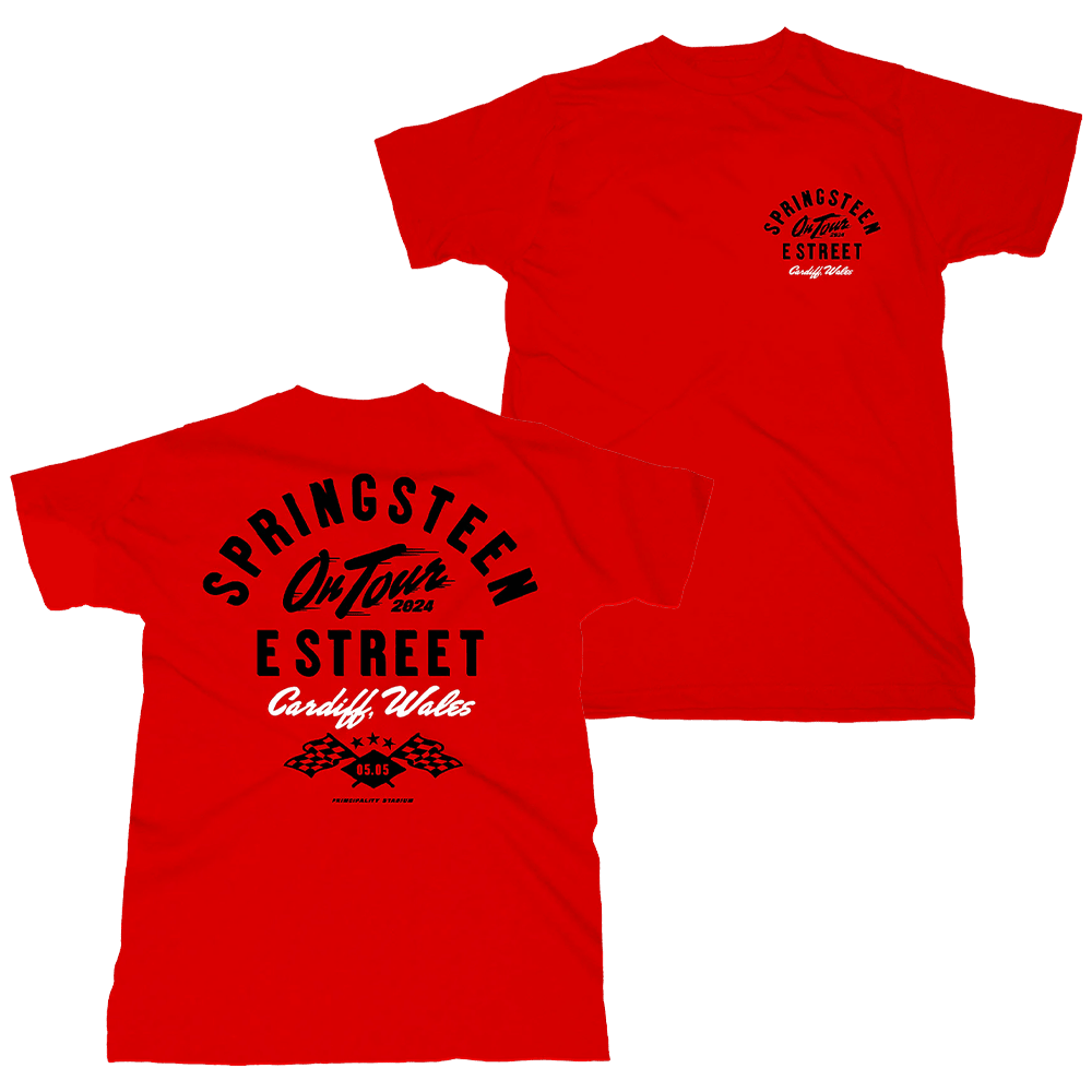 Bruce Springsteen T-Shirt Bruce Springsteen Merch The E Street Band Cardiff 2024 Tour Tee