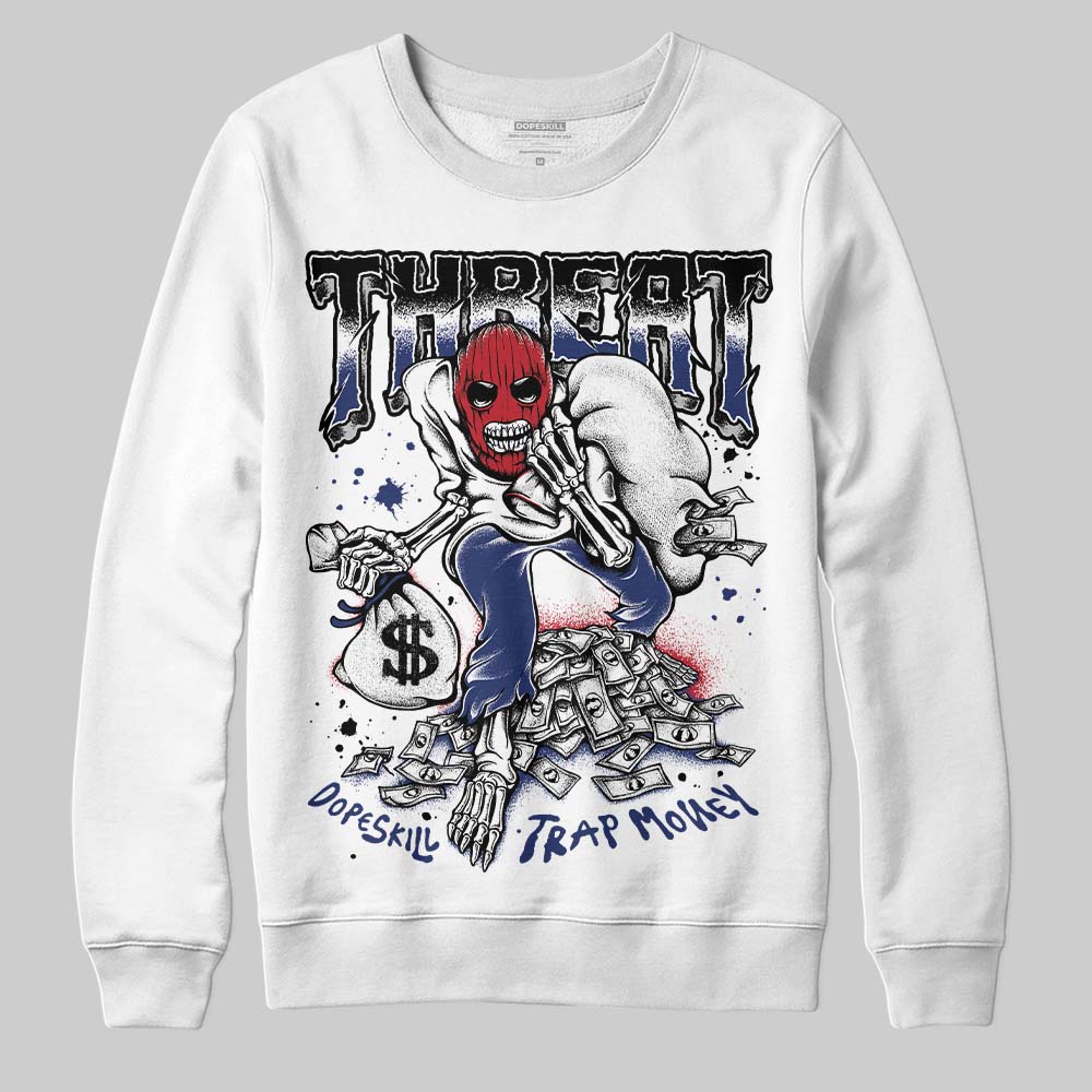 Rare Air Deep Royal Blue 1s DopeSkill Sweatshirt Threat Graphic