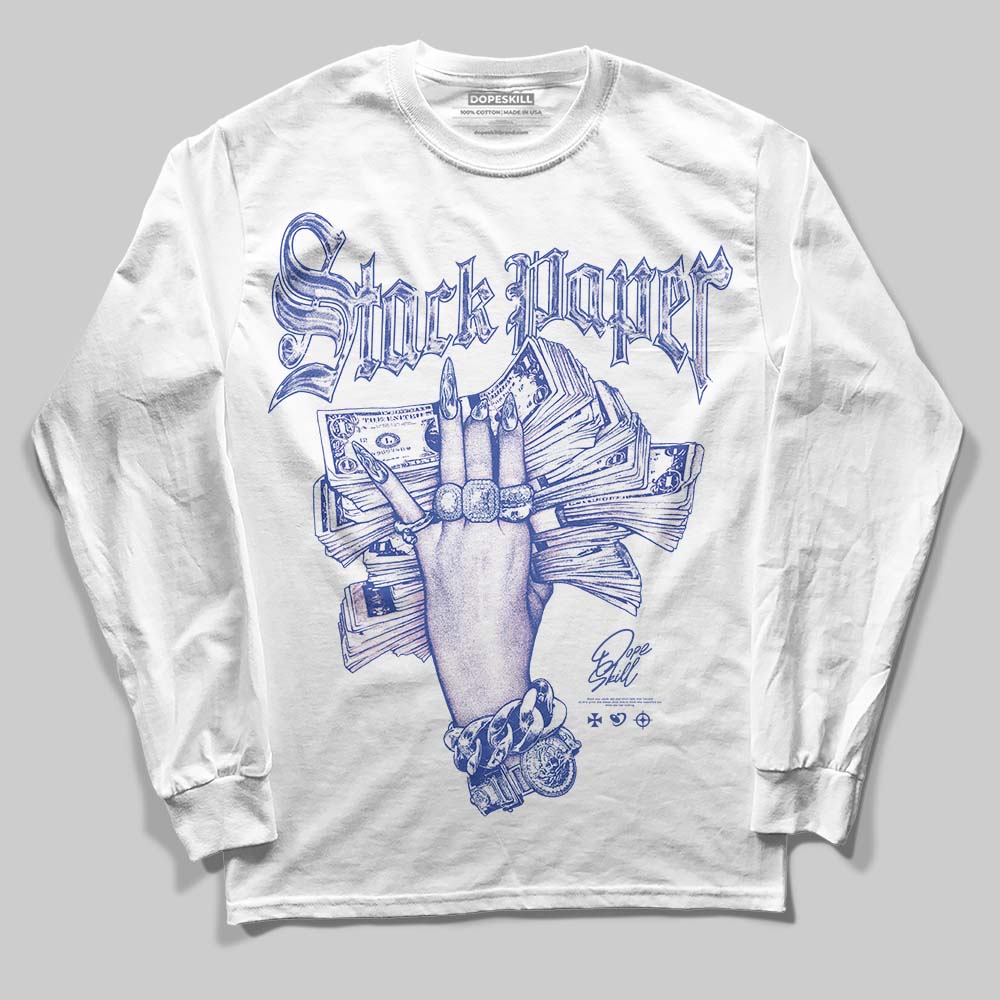 Royal Blue Collection DopeSkill Long Sleeve T-Shirt Stack Paper Graphic