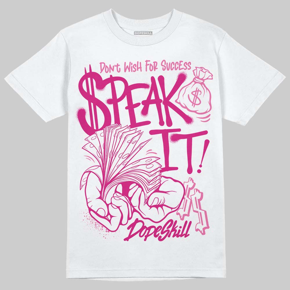 Rick RO Pink Leather Sneakers DopeSkill T-Shirt Speak It Graphic