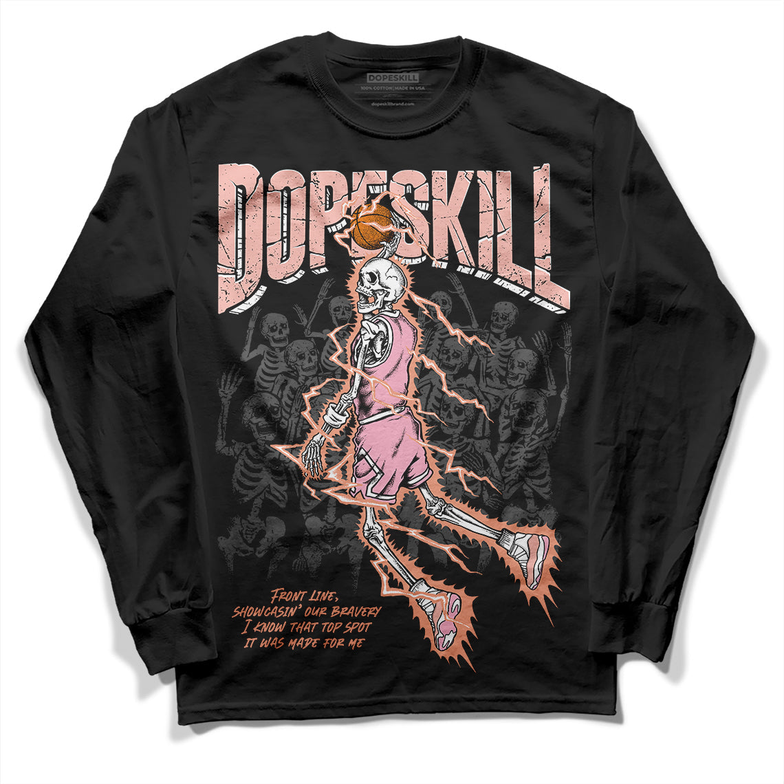 Legend Pink 11s DopeSkill Long Sleeve T-Shirt Thunder Dunk Graphic