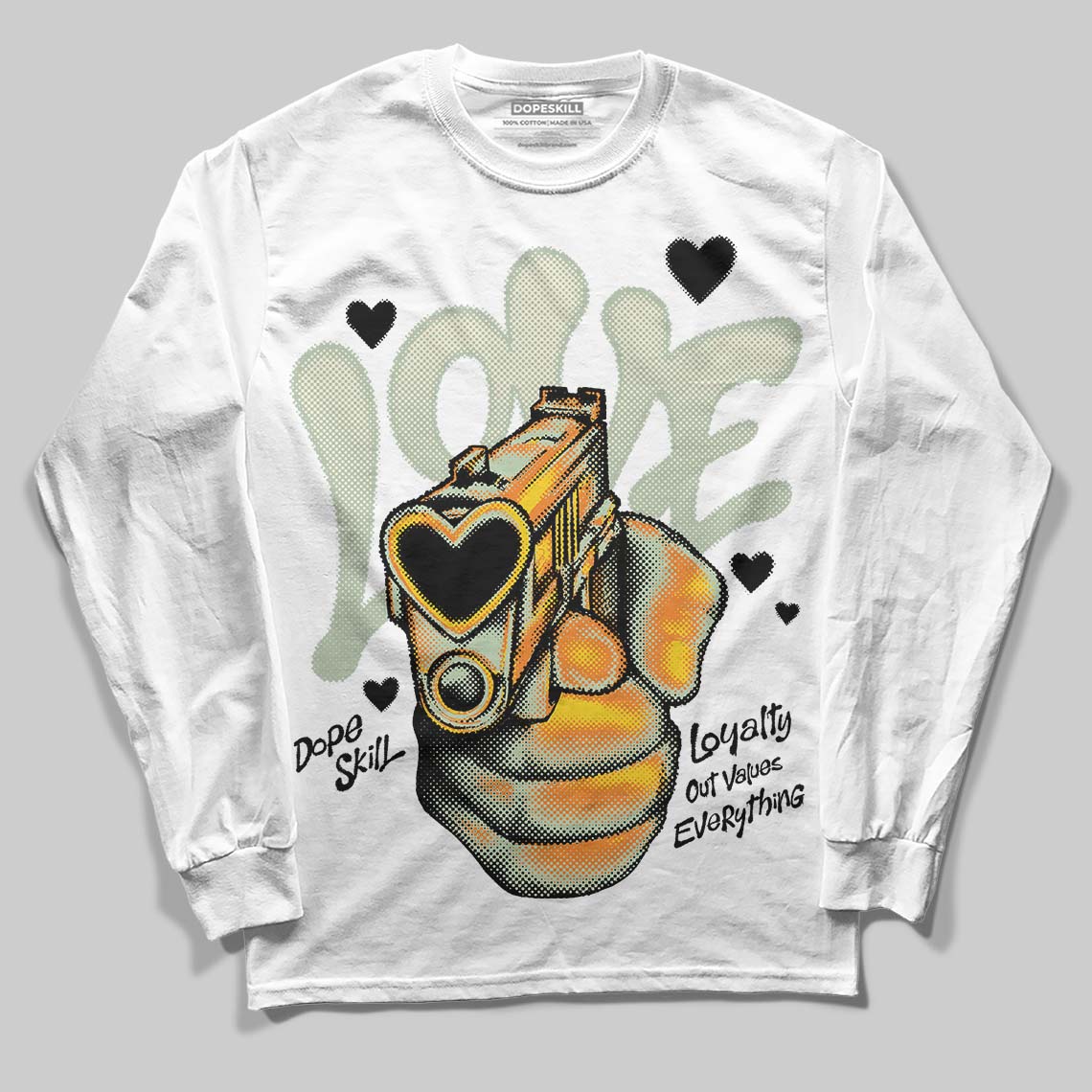 Seafoam 4s 2025 DopeSkill Long Sleeve T-Shirt Love Shot Graphic