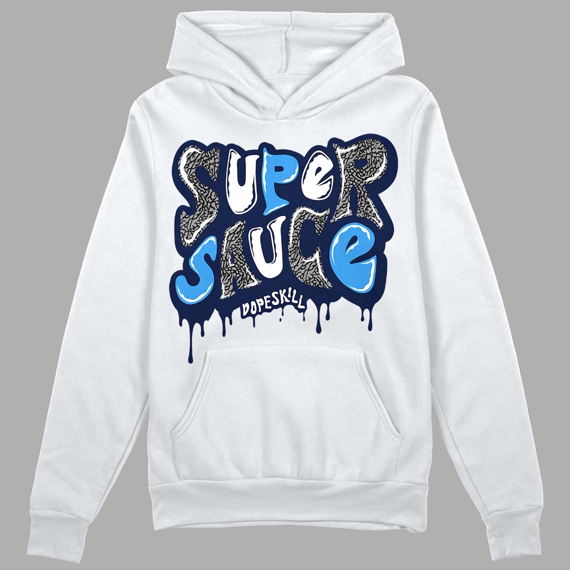 Midnight Navy 3s DopeSkill Hoodie Sweatshirt Super Sauce Graphic