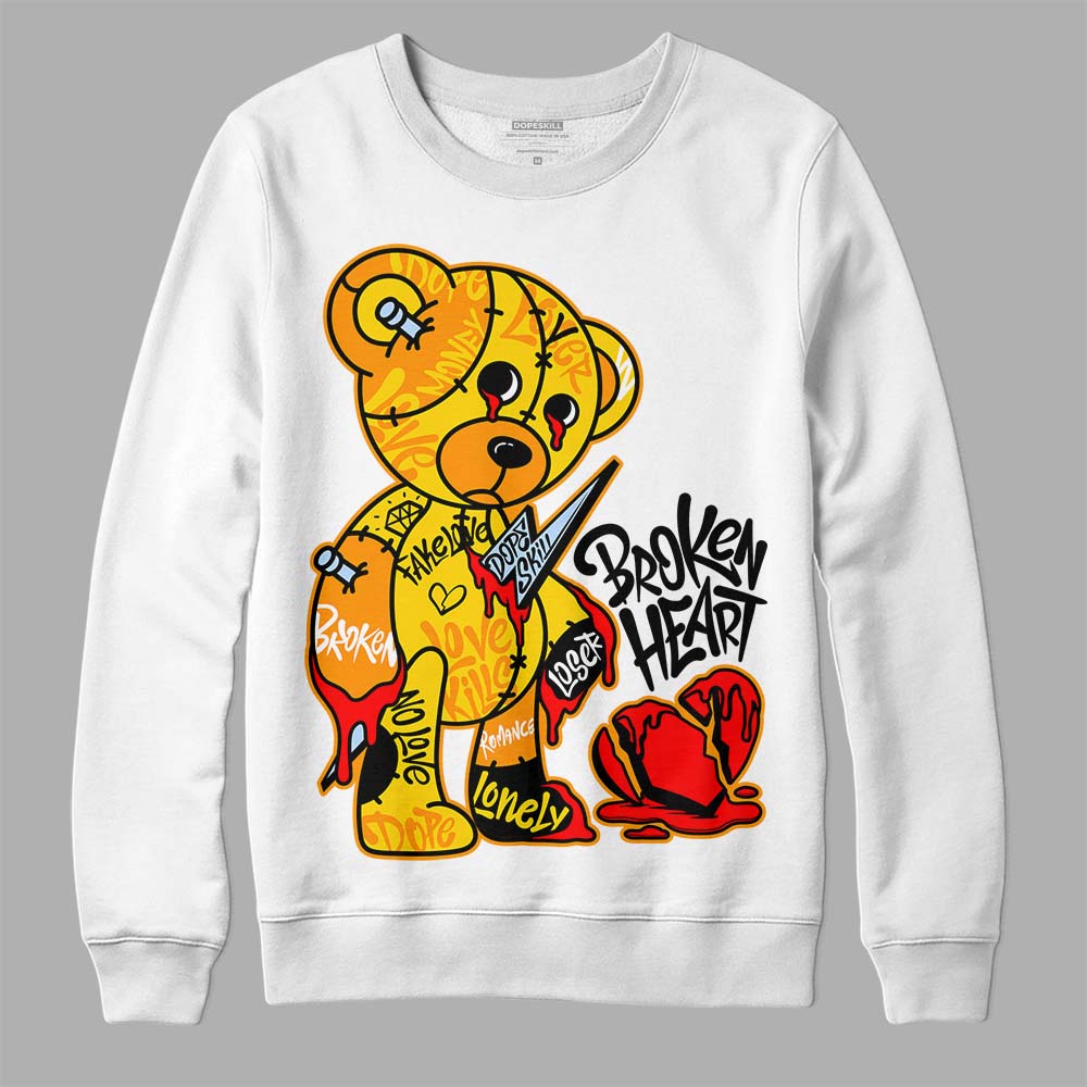 Yellow Ochre 6s DopeSkill Sweatshirt Broken Heart Graphic