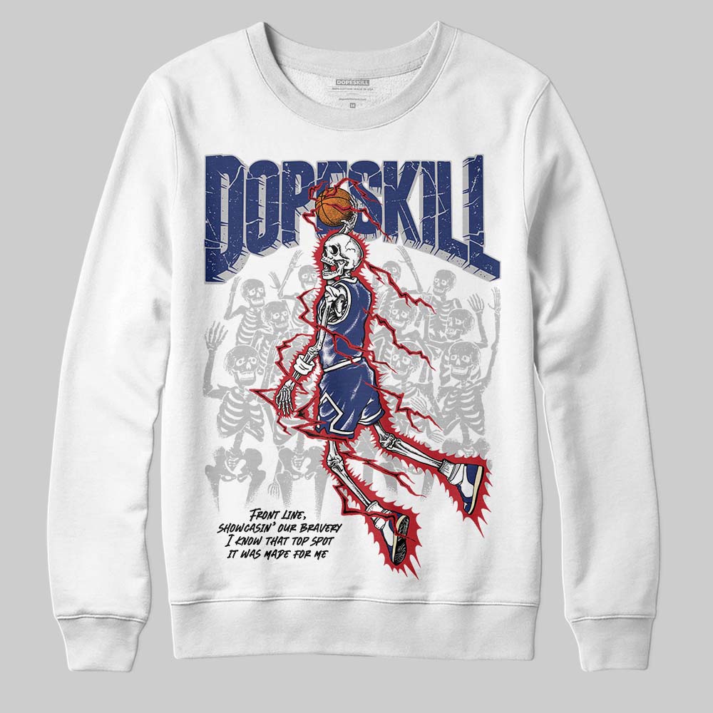 Rare Air Deep Royal Blue 1s DopeSkill Sweatshirt Thunder Dunk Graphic