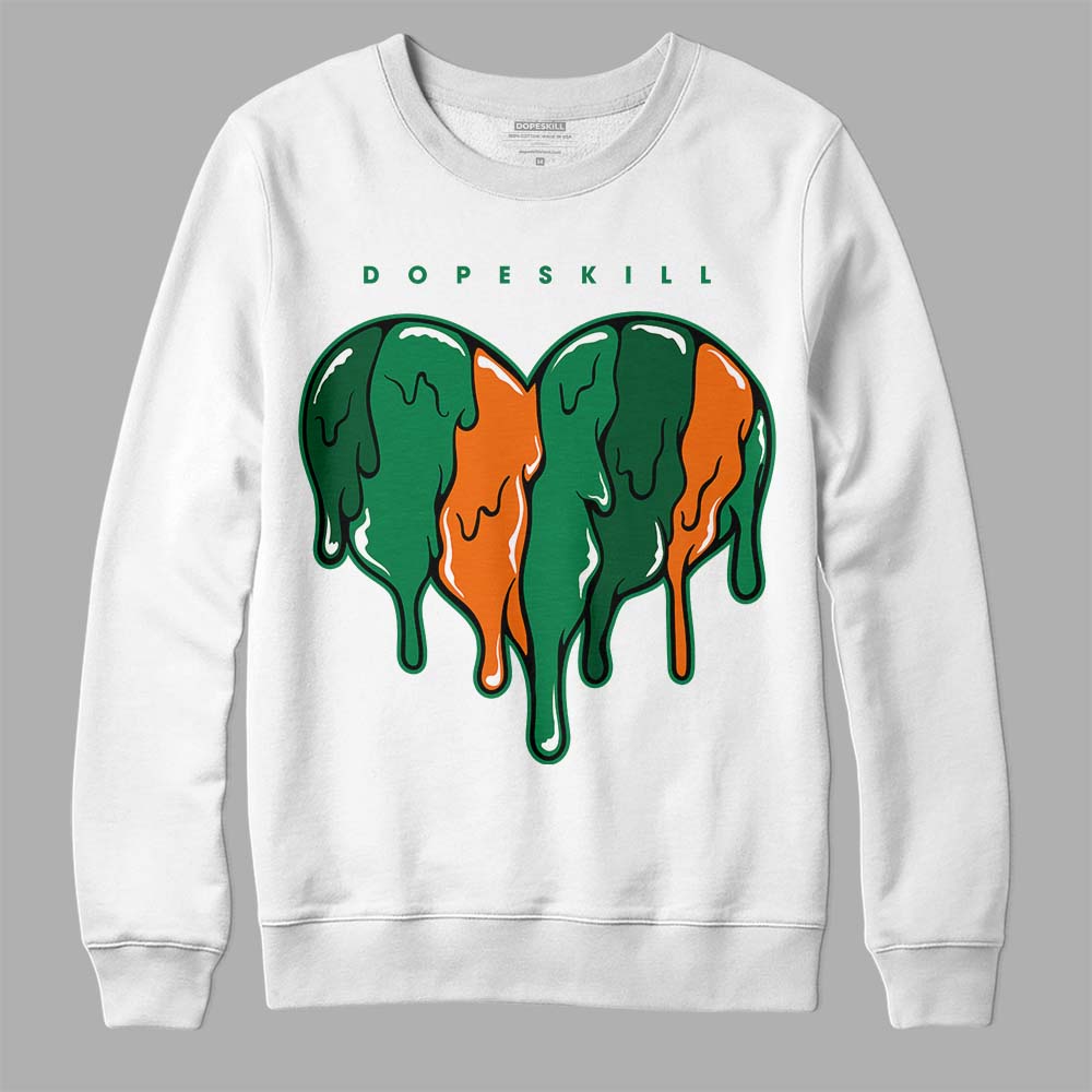 Green Collection DopeSkill Sweatshirt Slime Drip Heart Graphic