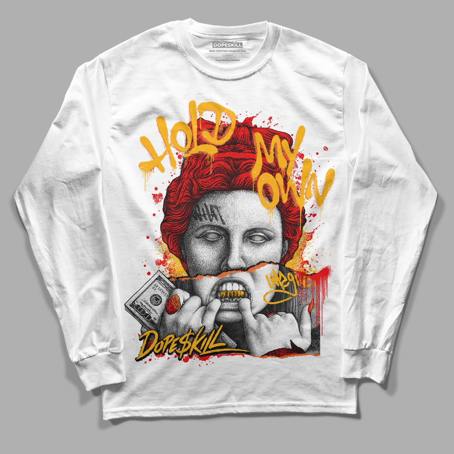 Red Collection DopeSkill Long Sleeve T-Shirt Hold My Own Graphic