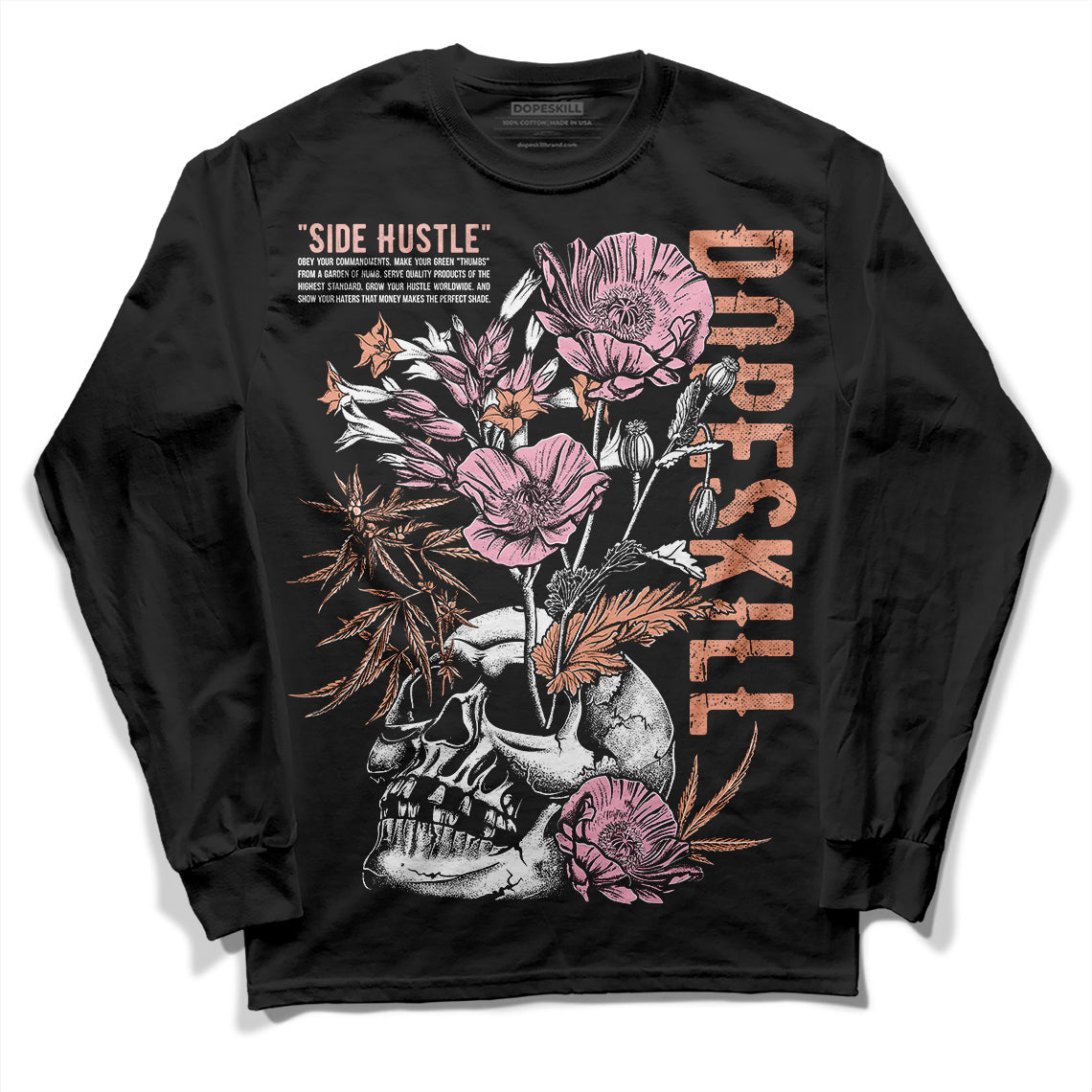 Legend Pink 11s DopeSkill Long Sleeve T-Shirt Side Hustle Graphic