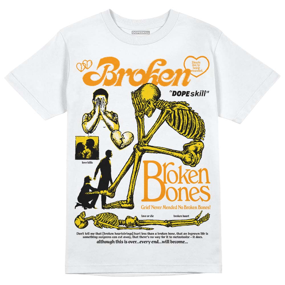 Yellow Ochre 6s DopeSkill T-Shirt Broken Bones Graphic