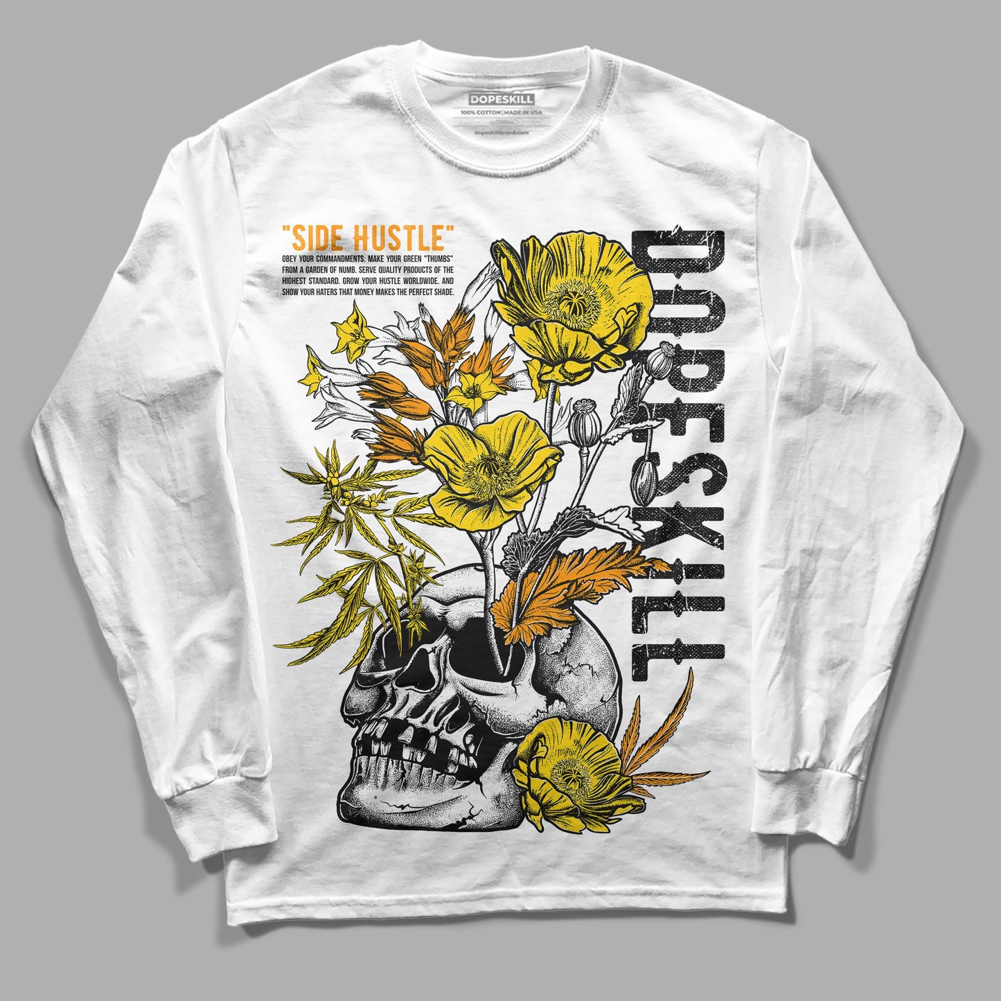 Yellow Ochre 6s DopeSkill Long Sleeve T-Shirt Side Hustle Graphic
