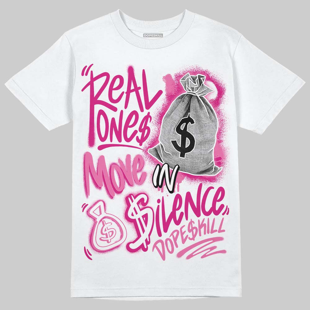 Rick RO Pink Leather Sneakers DopeSkill T-Shirt Real Ones Move In Silence Graphic