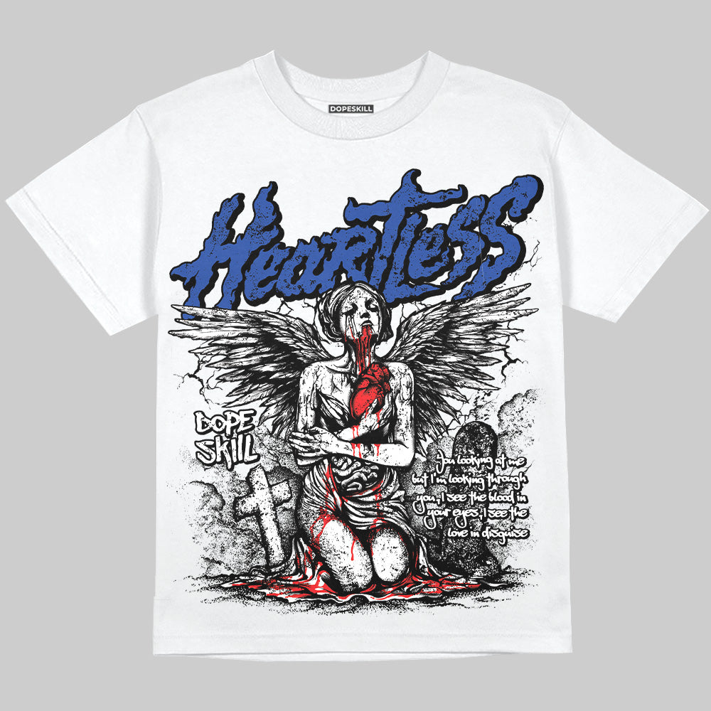 Royal Blue Collection DopeSkill Oversize Print T-Shirt Heartless Graphic