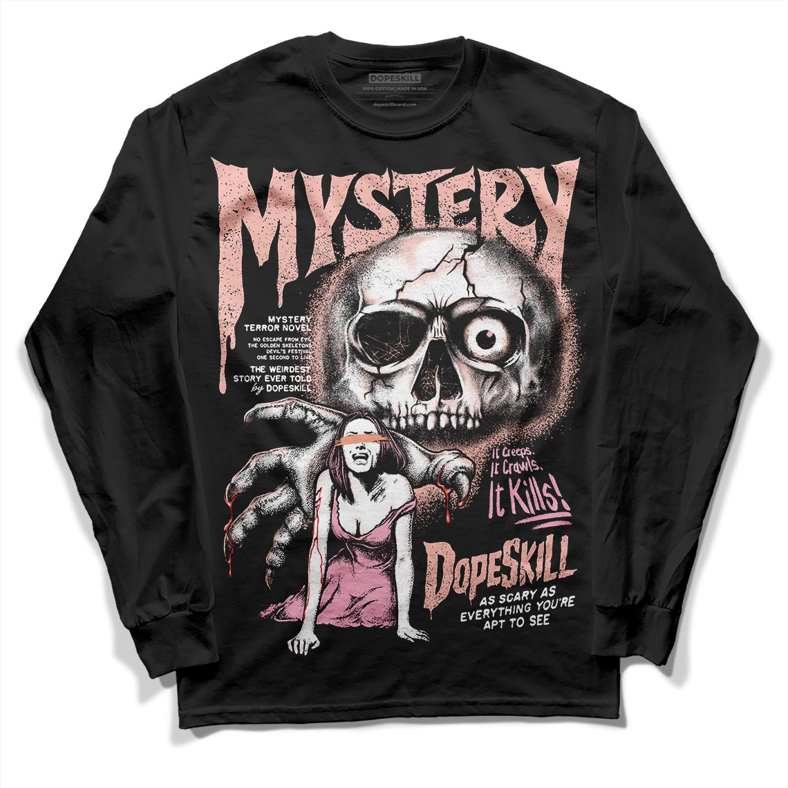 Legend Pink 11s DopeSkill Long Sleeve T-Shirt Mystery Ghostly Grasp Graphic