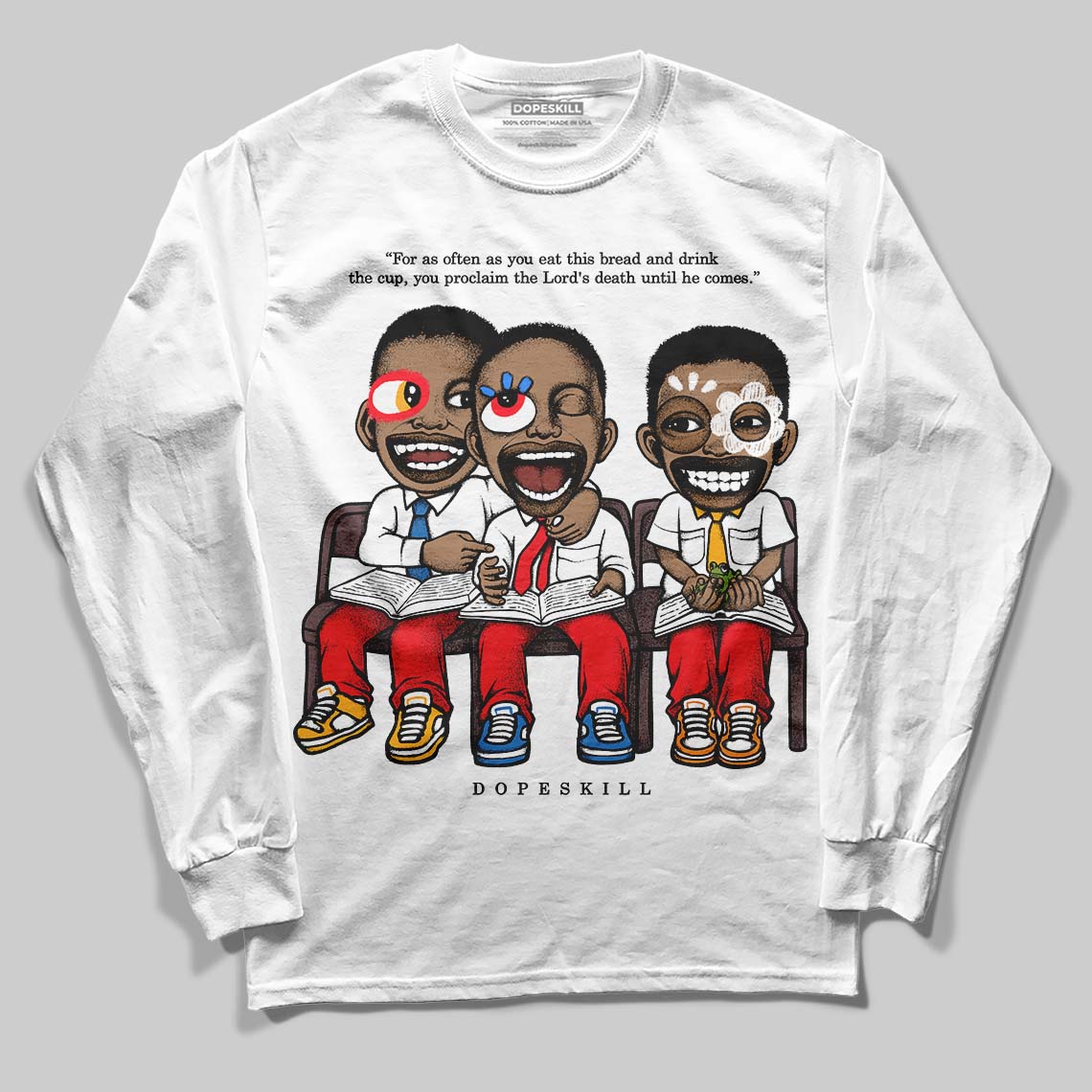 Red Collection DopeSkill Long Sleeve T-Shirt First Sunday Graphic