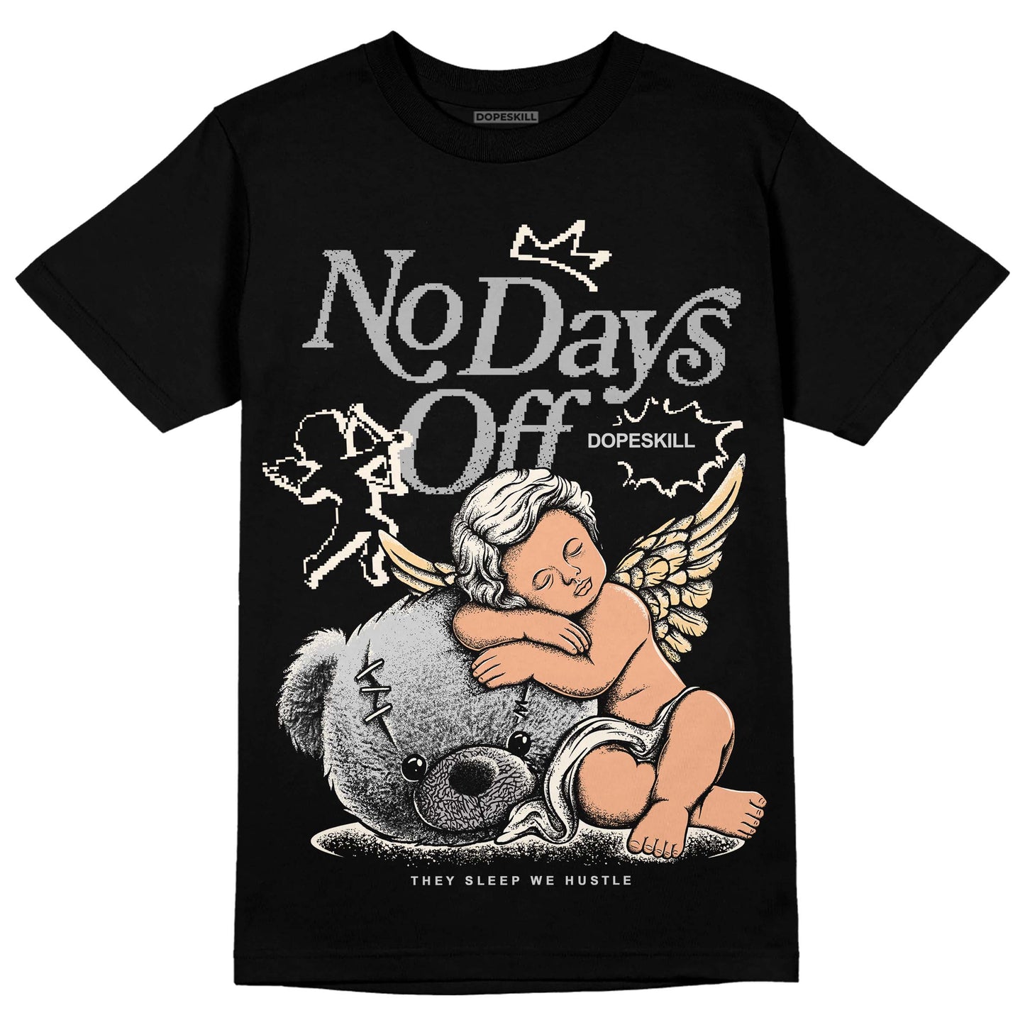 Off Noir 3s DopeSkill T-Shirt New No Days Off Graphic