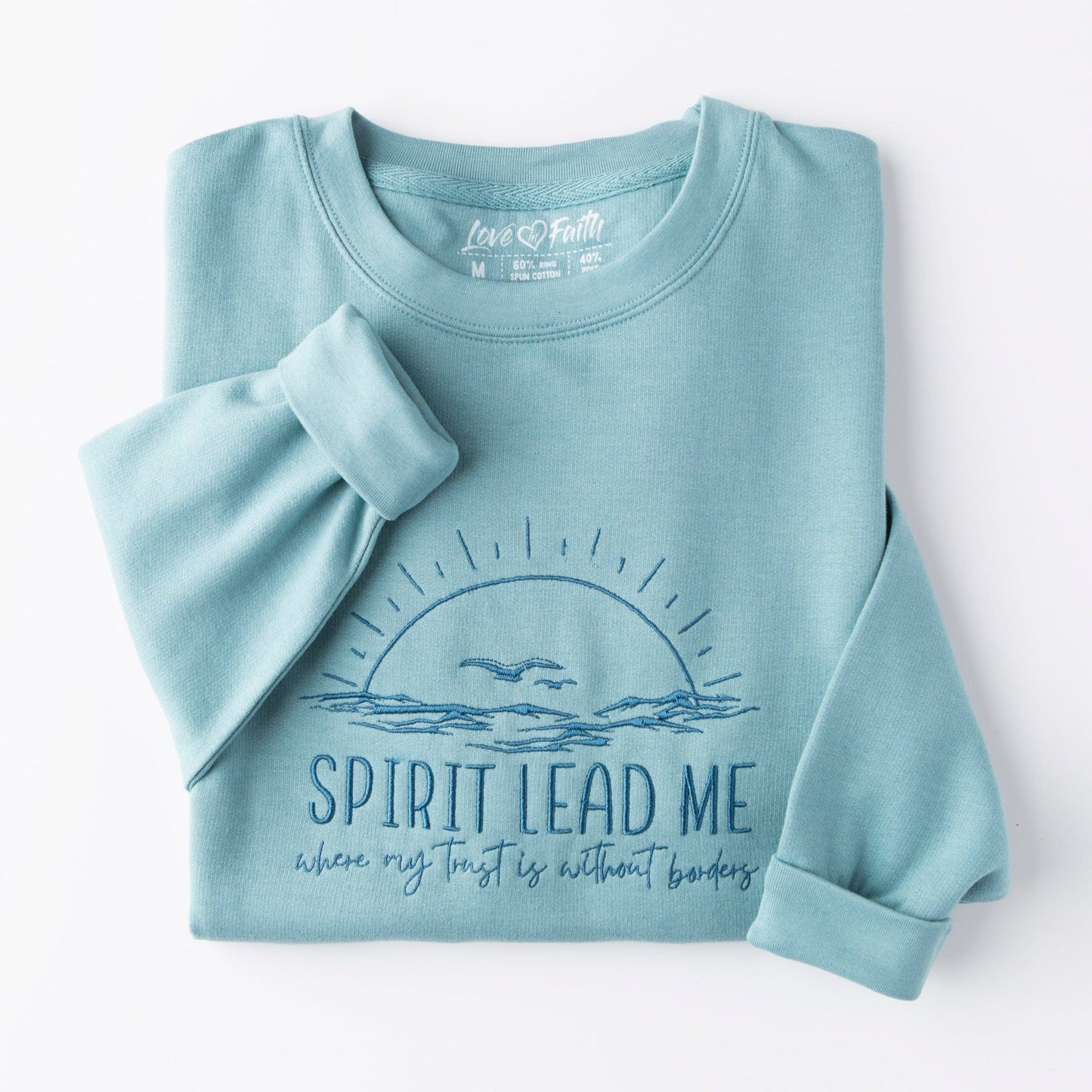 Embroidered Spirit Lead Me Sweatshirt - 5