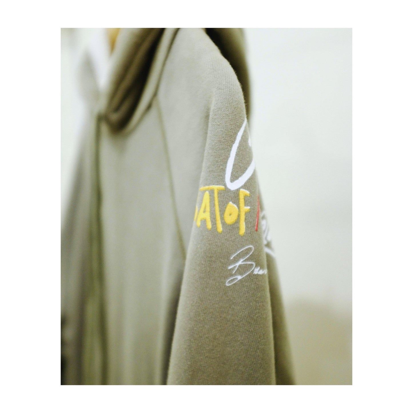 ARMY GREEN FRAGMENT HOODIE - Greg Lauren X Brandon Lake Style001