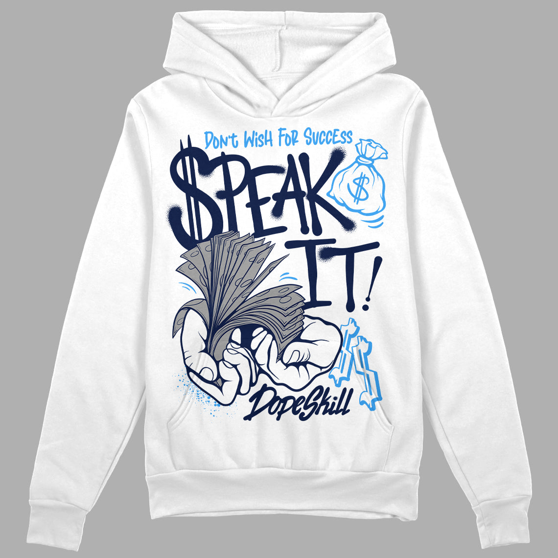 Midnight Navy 3s DopeSkill Hoodie Sweatshirt Speak It Graphic