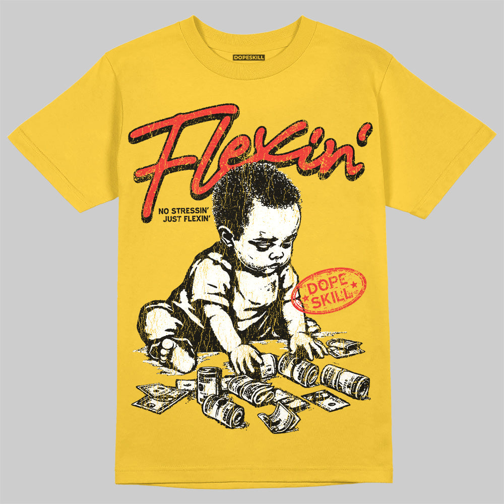 Yellow Collection DopeSkill T-Shirt Flexin' Graphic
