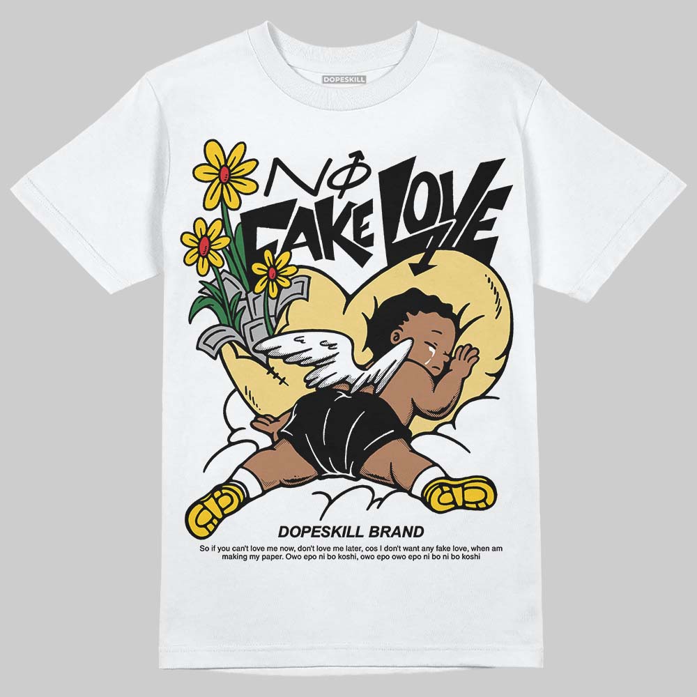 Quai 54 x Tour Yellow Black 1s DopeSkill T-Shirt No Fake Love Graphic