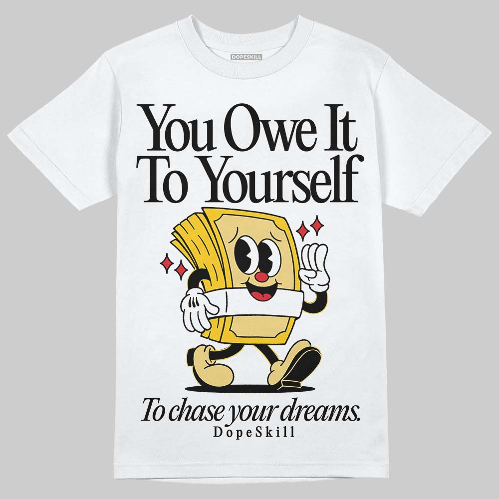 Quai 54 x Tour Yellow Black 1s DopeSkill T-Shirt Owe It To Yourself Graphic