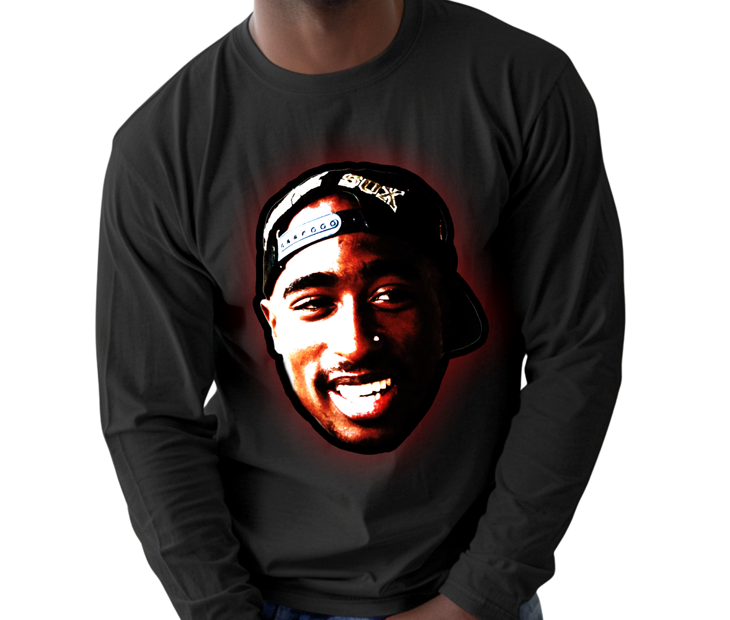 2Pac Retro Hip Hop Long Sleeve T-Shirt – All Eyez on Me 90s Streetwear Shirt, Tupac Shakur Unisex Rap Music Fan Tee