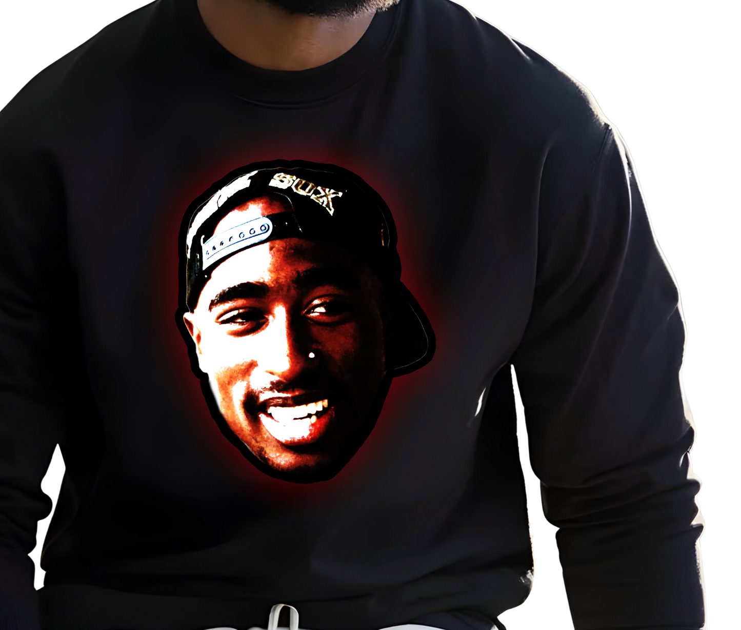 2Pac Retro Hip Hop Sweatshirt – All Eyez on Me 90s Streetwear Sweater, Tupac Shakur Unisex Rap Music Fan Apparel