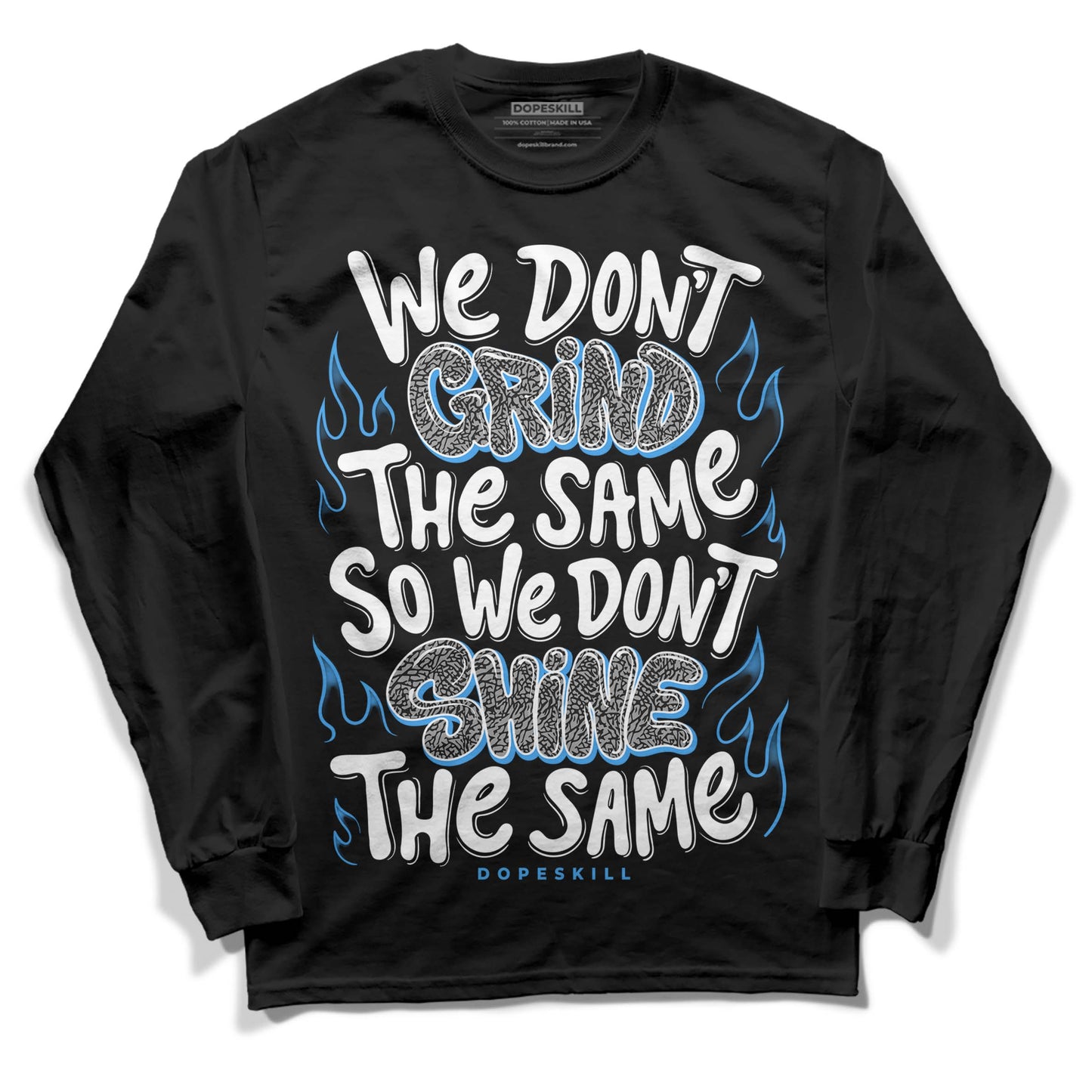 Midnight Navy 3s DopeSkill Long Sleeve T-Shirt Grind Shine Graphic