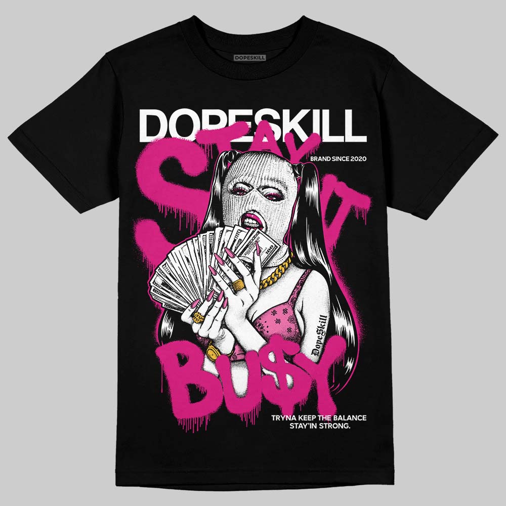 Rick RO Pink Leather Sneakers DopeSkill T-Shirt Stay It Busy Graphic