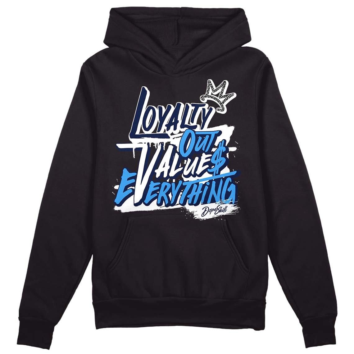 Midnight Navy 3s DopeSkill Hoodie Sweatshirt LOVE Graphic