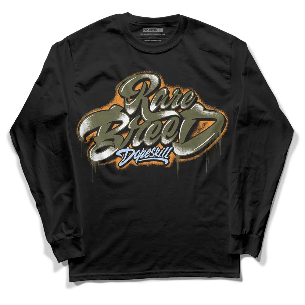 Olive 5s DopeSkill Long Sleeve T-Shirt Rare Breed Type Graphic