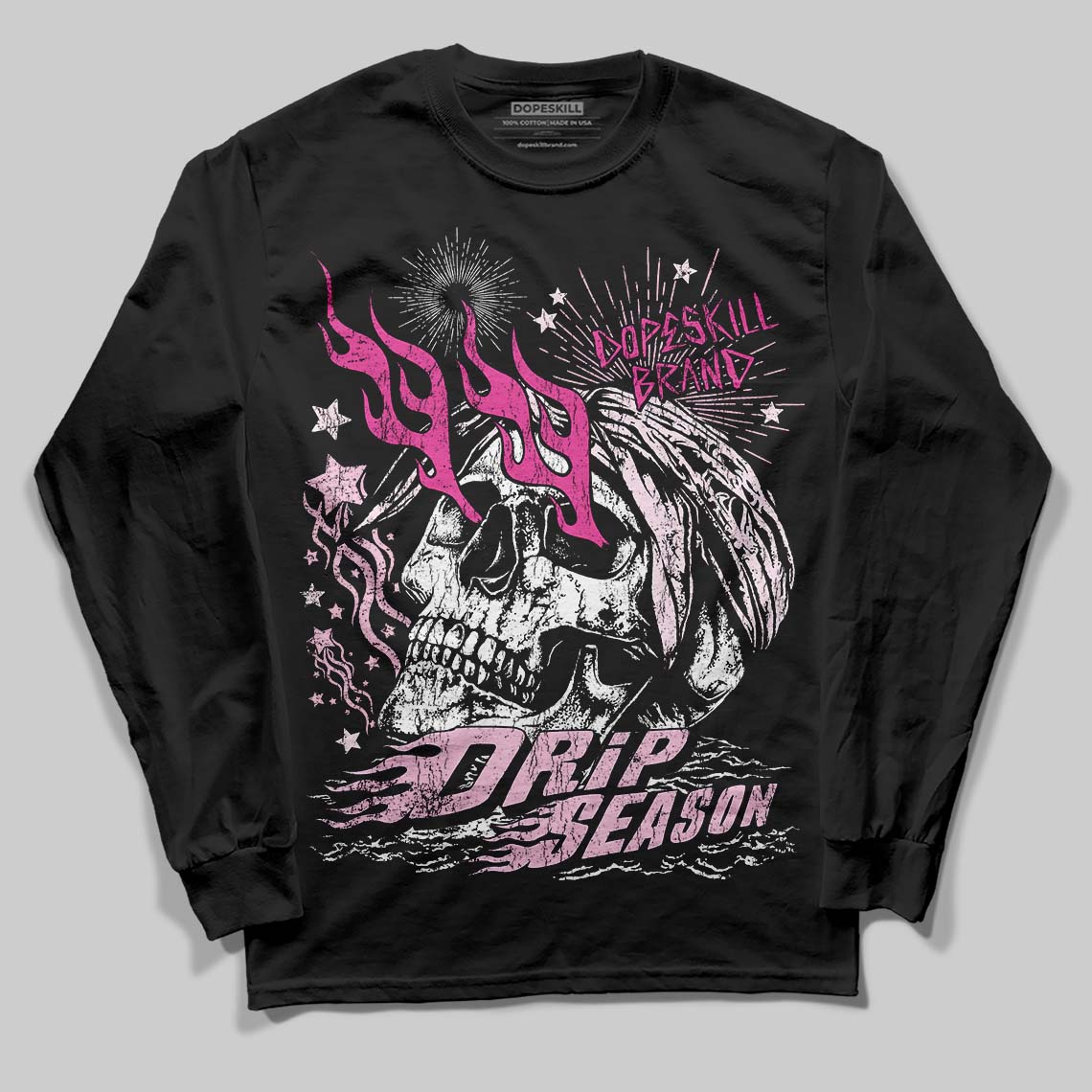 Triple Pink Dunk DopeSkill Long Sleeve T-Shirt Drip Season Graphic