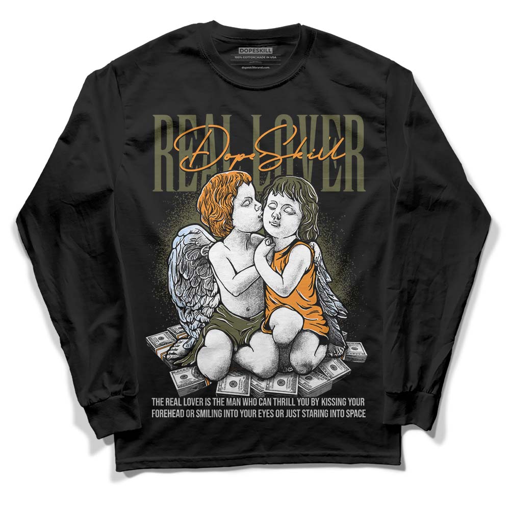 Olive 5s DopeSkill Long Sleeve T-Shirt Real Lover Graphic