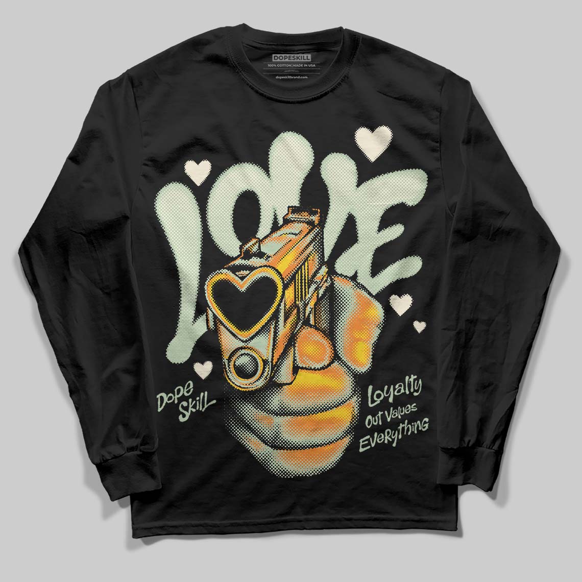 Seafoam 4s 2025 DopeSkill Long Sleeve T-Shirt Love Shot Graphic