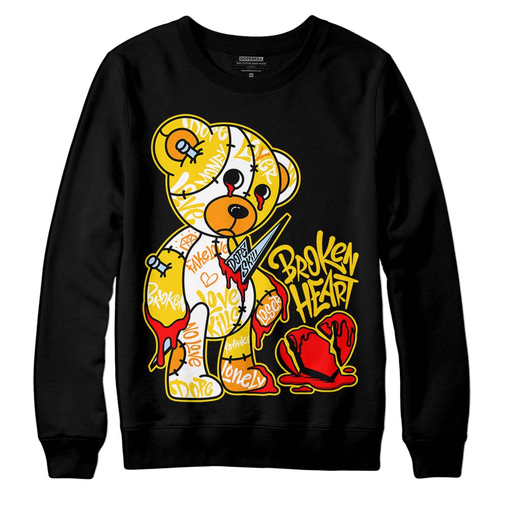 Yellow Ochre 6s DopeSkill Sweatshirt Broken Heart Graphic