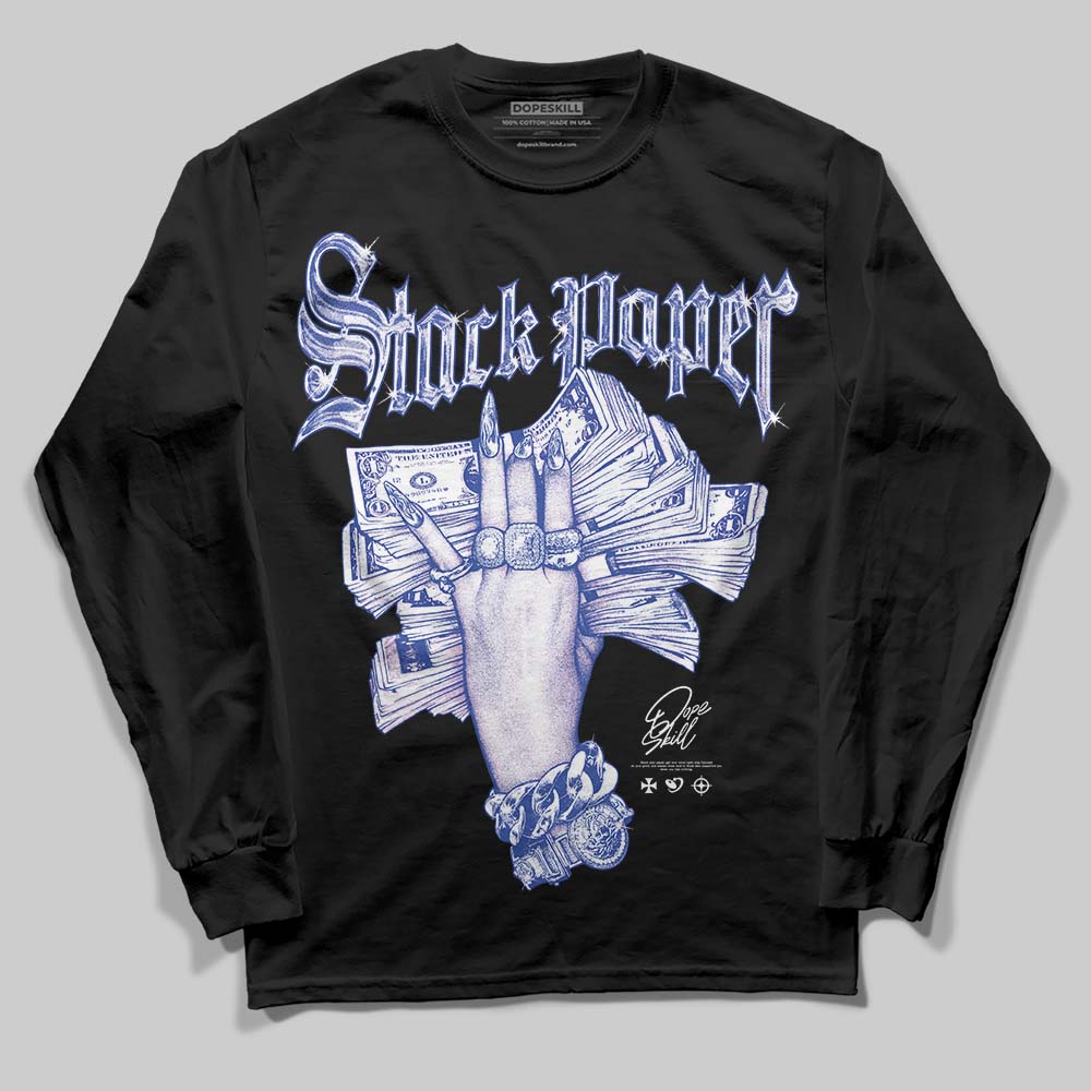 Royal Blue Collection DopeSkill Long Sleeve T-Shirt Stack Paper Graphic