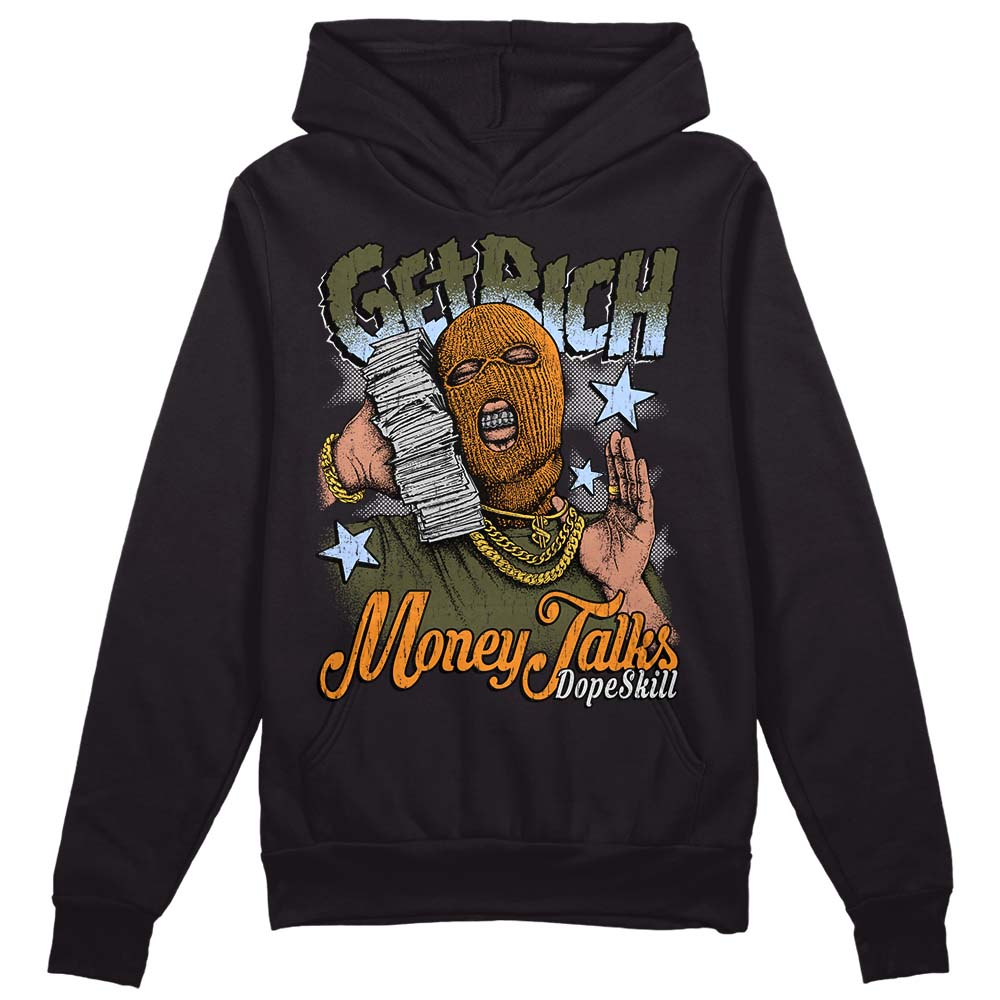 Olive 5s DopeSkill Hoodie Sweatshirt Get Rich Graphic