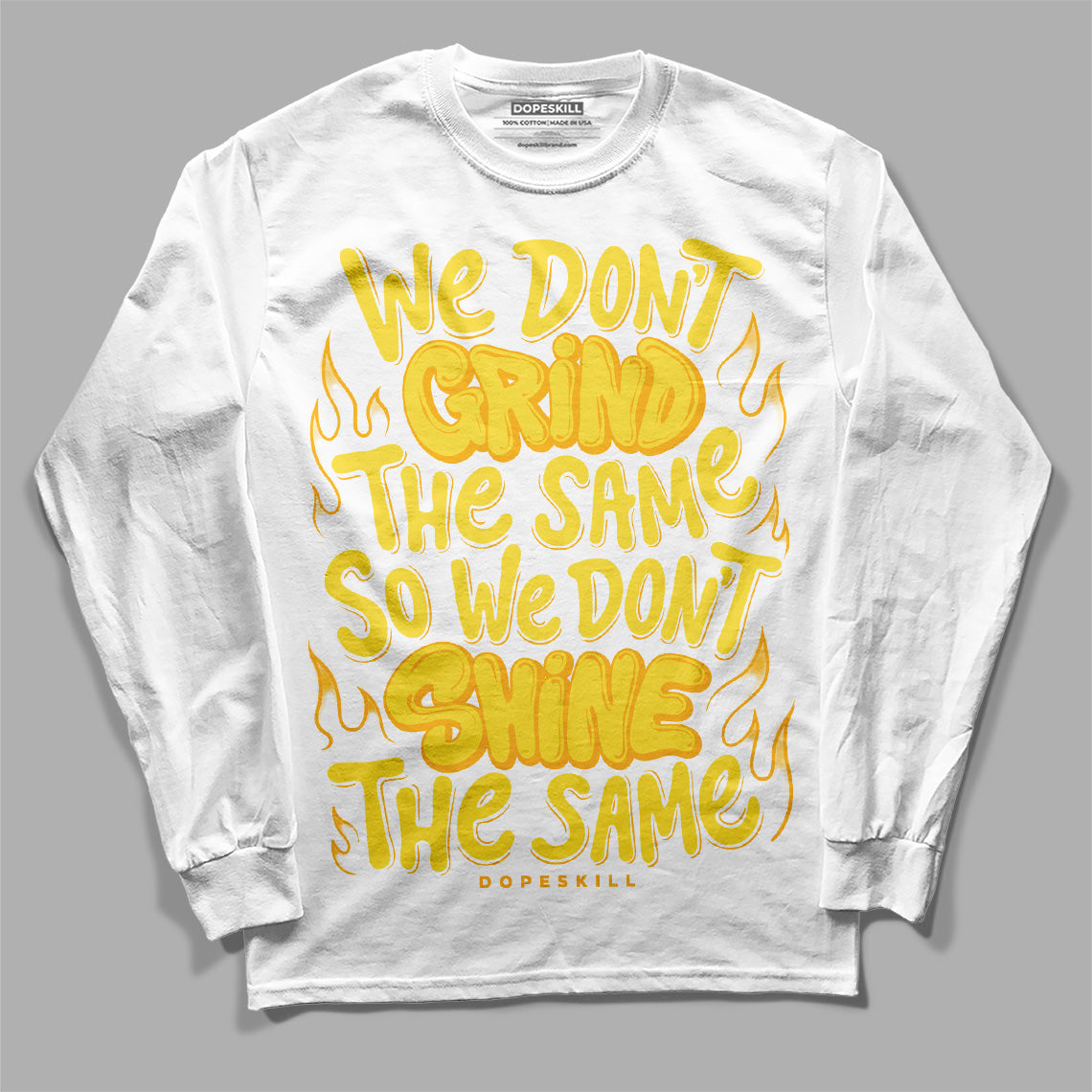 Yellow Snakeskin 11s DopeSkill Long Sleeve T-Shirt Grind Shine Graphic