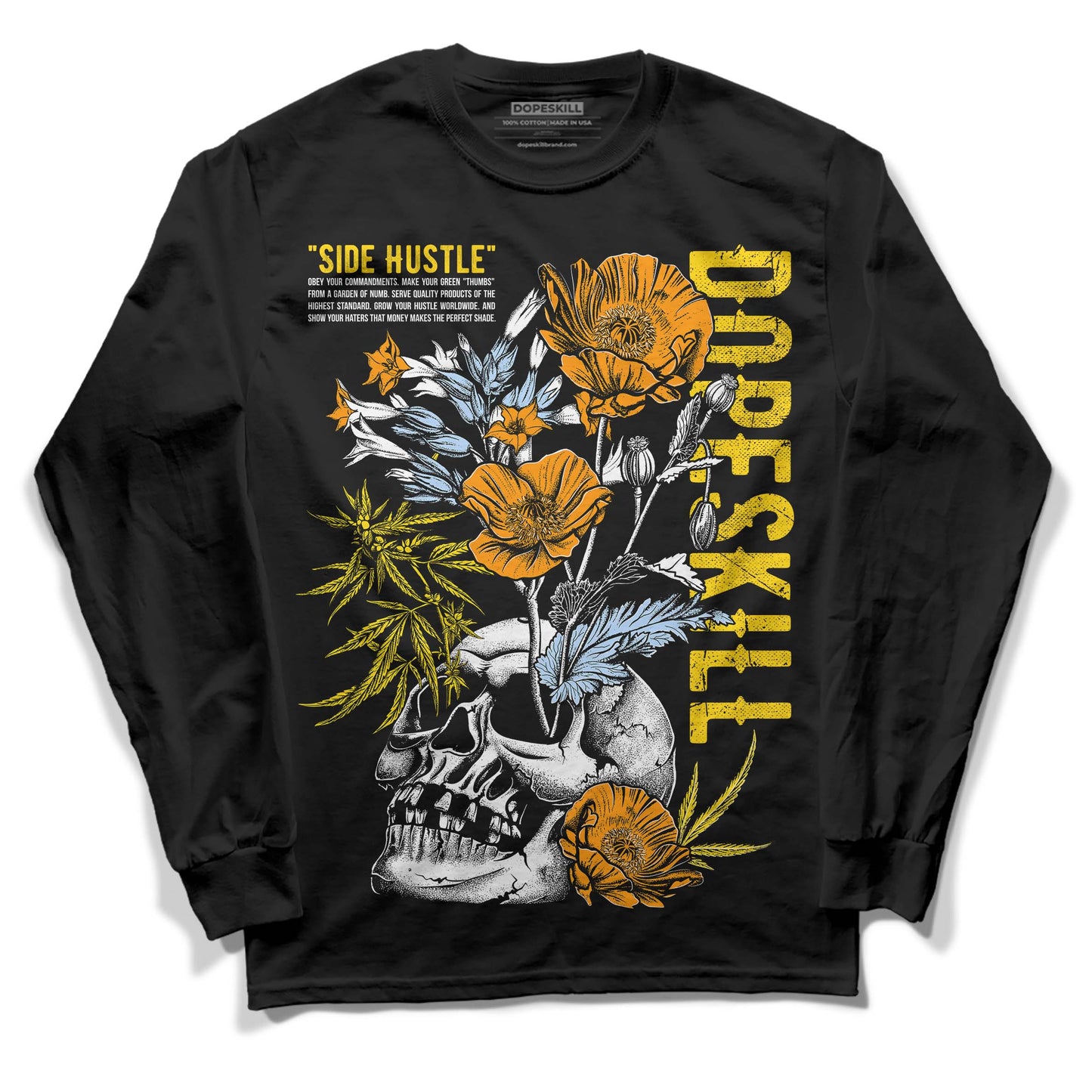 Yellow Ochre 6s DopeSkill Long Sleeve T-Shirt Side Hustle Graphic